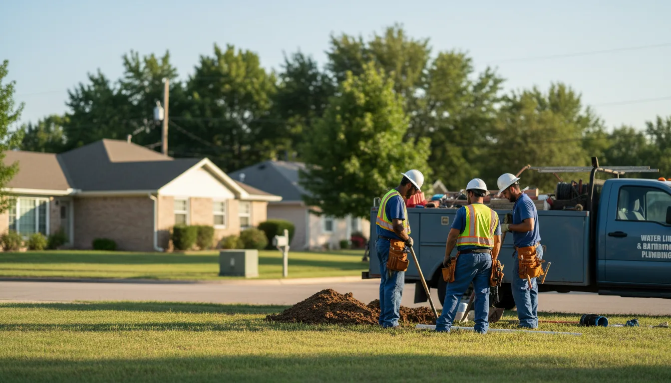 Residential water line and bathroom plumbing service in West Leisenring, PA